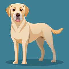 labrador retriever dog vector art illustration