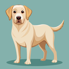 labrador retriever dog vector art illustration