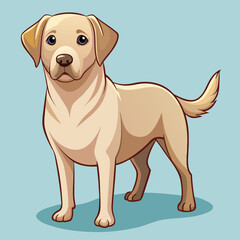 labrador retriever dog vector art illustration