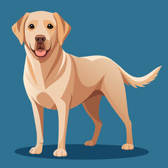 labrador retriever dog vector art illustration