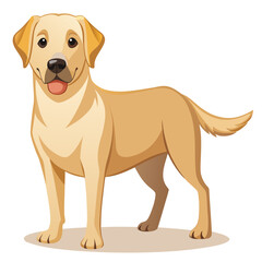labrador retriever dog vector art illustration