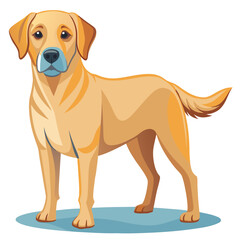 labrador retriever dog vector art illustration