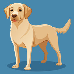 labrador retriever dog vector art illustration