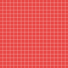 レトロポップでかわいい手書きのグリッドのパターン -赤い正方形の方眼テクスチャの背景やバナーの素材