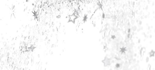 Beautiful abstract image of silver stars on a white background. Perfect for festive designs.