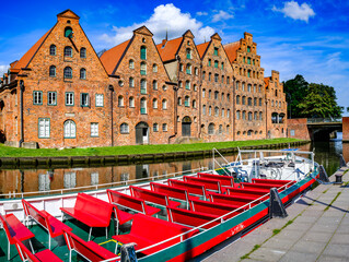 historic buildings at the olt town of Luebeck - germany