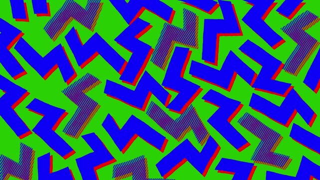 Trendy Colorful Fun Shapes & Patterns &ndash; Seamless Loop