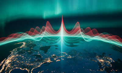 Global Connection Waves Network Communication Technology Innovation