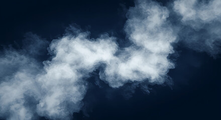 Fototapeta premium Dreamy white clouds float across a deep blue sky creating a serene and peaceful abstract background