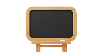 Chalkboard Blackboard for School Education Learning and Teaching Graphic Element for Creative Ideas and Messages Board with Chalk 3D Illustration