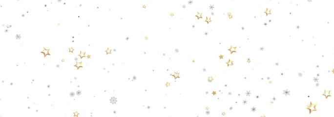 Sparkling gold and silver stars on white. Perfect for holidays, celebrations, and winter themes.