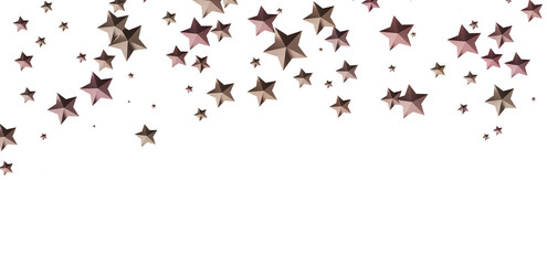 Pretty rose gold stars falling on white. Perfect for backgrounds, cards, and more!