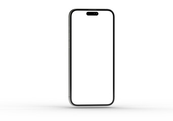 High-quality phone mockup with blank screen. Perfect for app presentations and website designs.