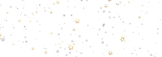Beautiful festive background with gold and silver stars. Perfect for holidays and celebrations.