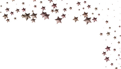 Beautiful rose gold stars on white. Perfect for backgrounds, cards, or festive designs.