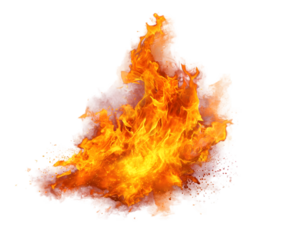 Intense Orange and Yellow Flame Illustration