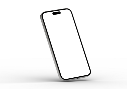 High-quality stock photo of a modern smartphone with a blank screen, perfect for app presentations or website mockups.