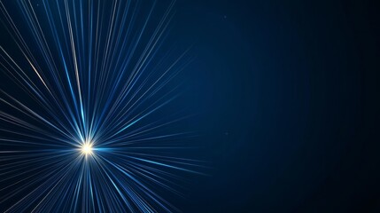 Fototapeta premium Blue Light Burst Abstract Radiance, Speed, Energy, Abstract Background Light rays, energy burst