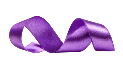 Purple satin ribbon swirl elegant design gift wrapping