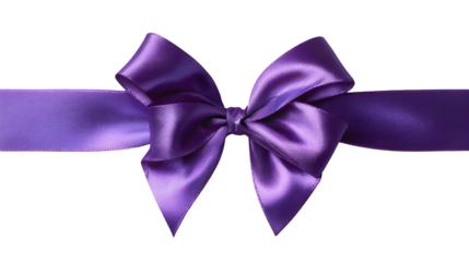 Purple satin ribbon bow elegant gift wrap design