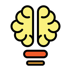 Brainstorming Vector Filled Icon Design