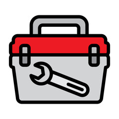 Tool Kit Vector Filled Icon Design