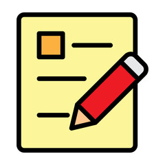 Content Draft Vector Filled Icon Design