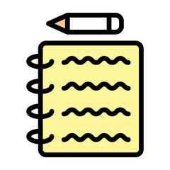Creative Notes Vector Filled Icon Design
