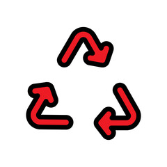 Repeat Cycle Vector Filled Icon Design