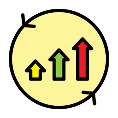 Continuous Improvement Vector Filled Icon Design