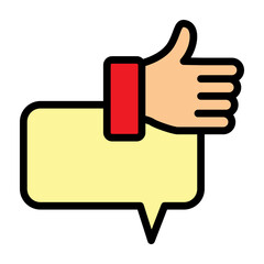 User Feedback Vector Filled Icon Design
