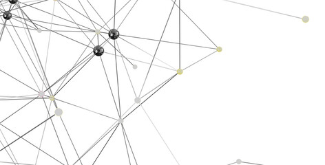 Stock photo of an abstract network connection with dots and lines. Ideal for technology,...
