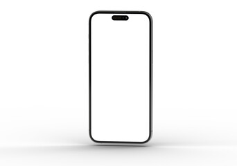 High-quality image of a modern smartphone with a blank screen, perfect for app presentations or website mockups.