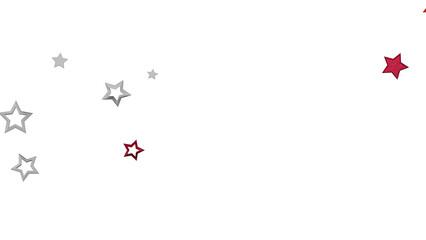 Festive background with scattered red and gray stars. Perfect for holidays and celebrations.