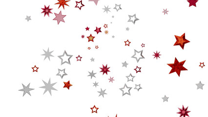 Festive background with red and silver stars. Perfect for holidays, celebrations, and more!