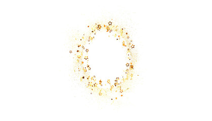 Sparkling gold stars forming a frame. Perfect for festive designs, invitations, and more.