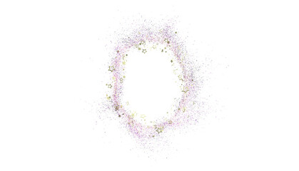 Sparkling star and glitter frame. Perfect for wedding, birthday, or any celebratory design.