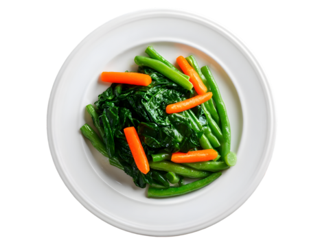 Vibrant Green and Orange Vegetable Medley - Powered by Adobe