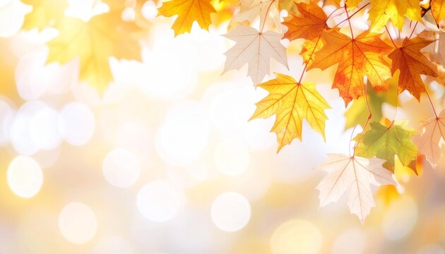 秋の紅葉をイメージした背景画像