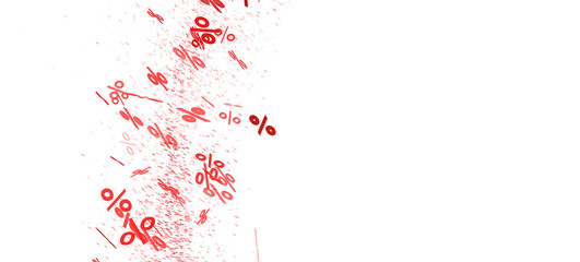 Abstract background with red percentage symbols. Perfect for sale banners, discounts, promotions.