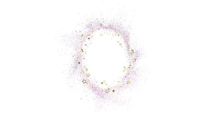 Sparkling star and glitter oval frame. Perfect for wedding, birthday, or holiday designs.