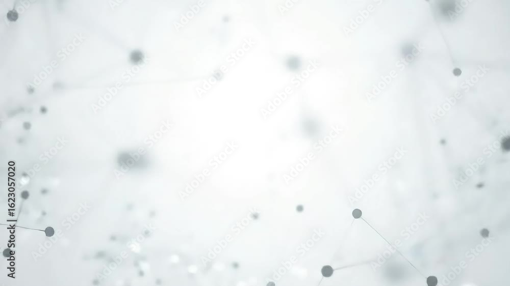 Poster connecting points forming network on clean white background