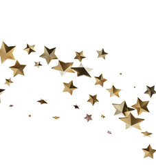 Beautiful image of gold stars falling, perfect for celebrations or holiday designs.