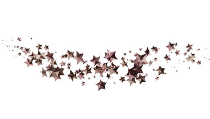Beautiful rose gold stars scattered on white. Perfect for festive designs.