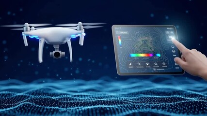 Drone Flight Control:  Digital Terrain Mapping & Remote Operation Interface - Powered by Adobe