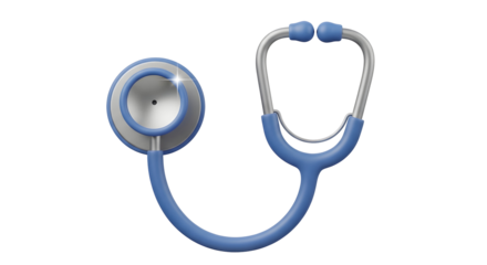Blue Stethoscope Medical Equipment Healthcare Doctor Tool Diagnostics Health Checkup Research
