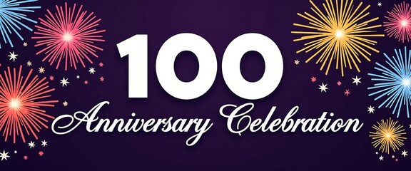Celebrate a momentous 100th anniversary with a vibrant fireworks display, creating an unforgettable festive backdrop for your special occasion.