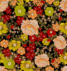 seamless pattern with flowers