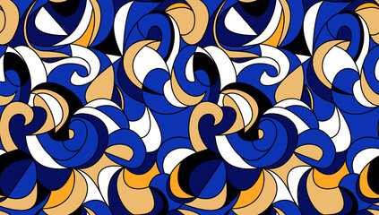 abstract seamless pattern with flowers