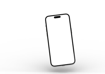 High-quality image of a modern smartphone with a blank screen, perfect for app presentations or website mockups.